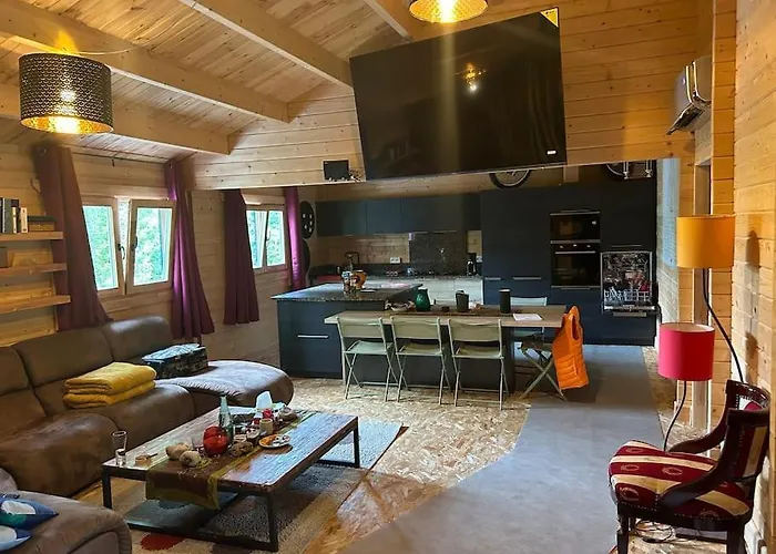 Horská chata Chalet En Bois Avec Sauna